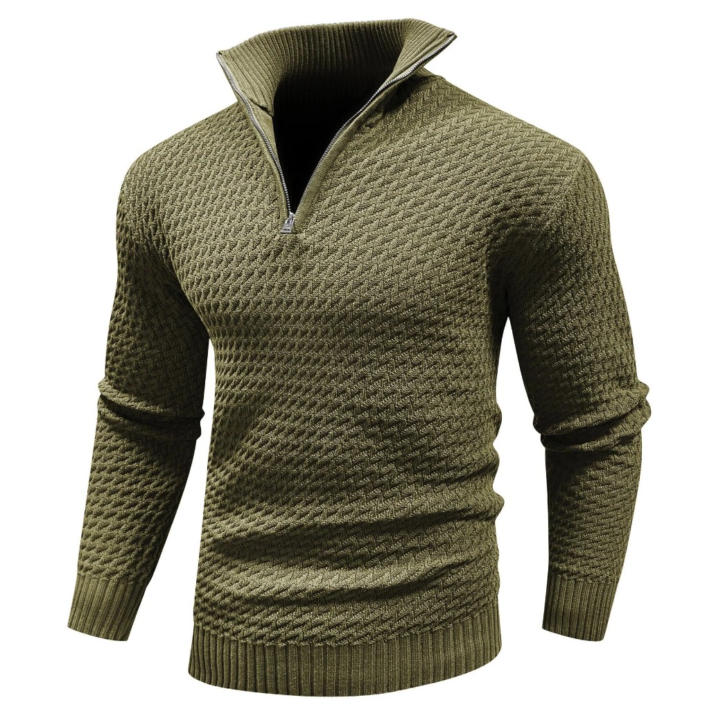 Oranji ® |  Zip Gebreide Trui | Wolmix | Modern en Comfortabel