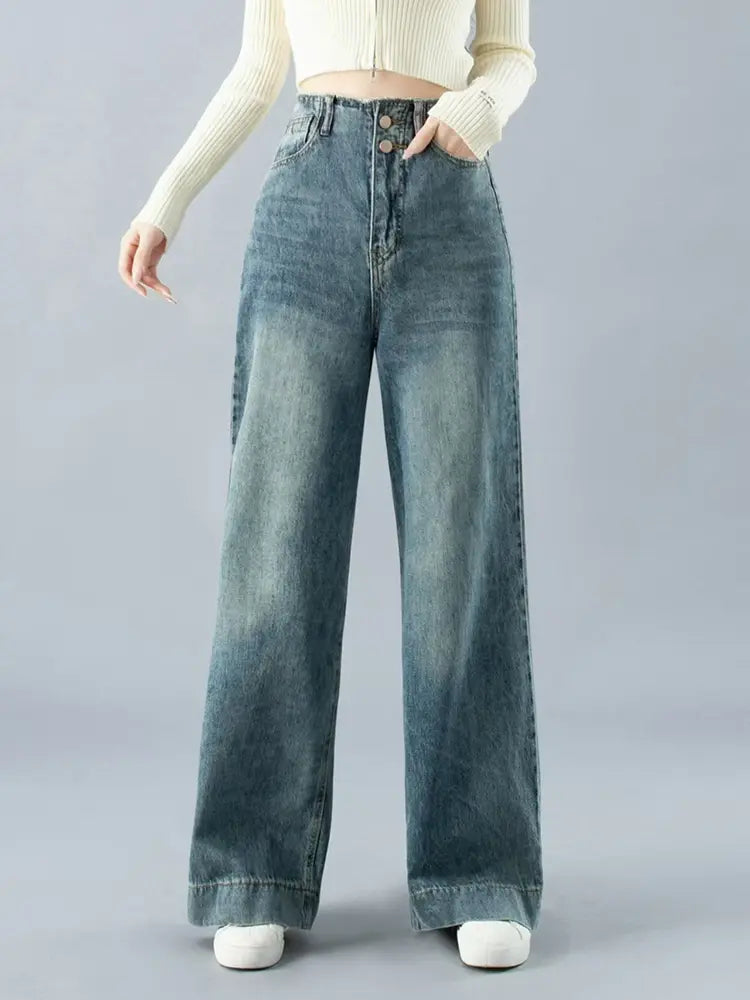 Oranji ® |  Hoge Taille Wijde Jeans