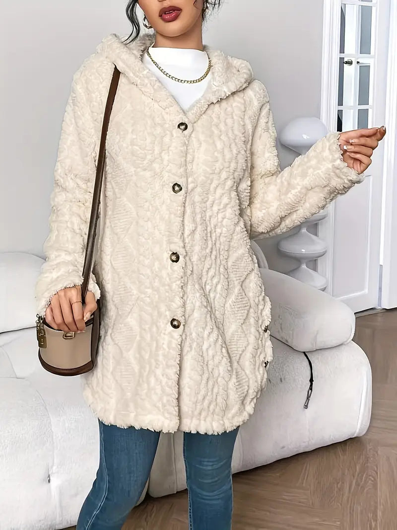 Velora | Zachte Pluche Hoodie Cardigan