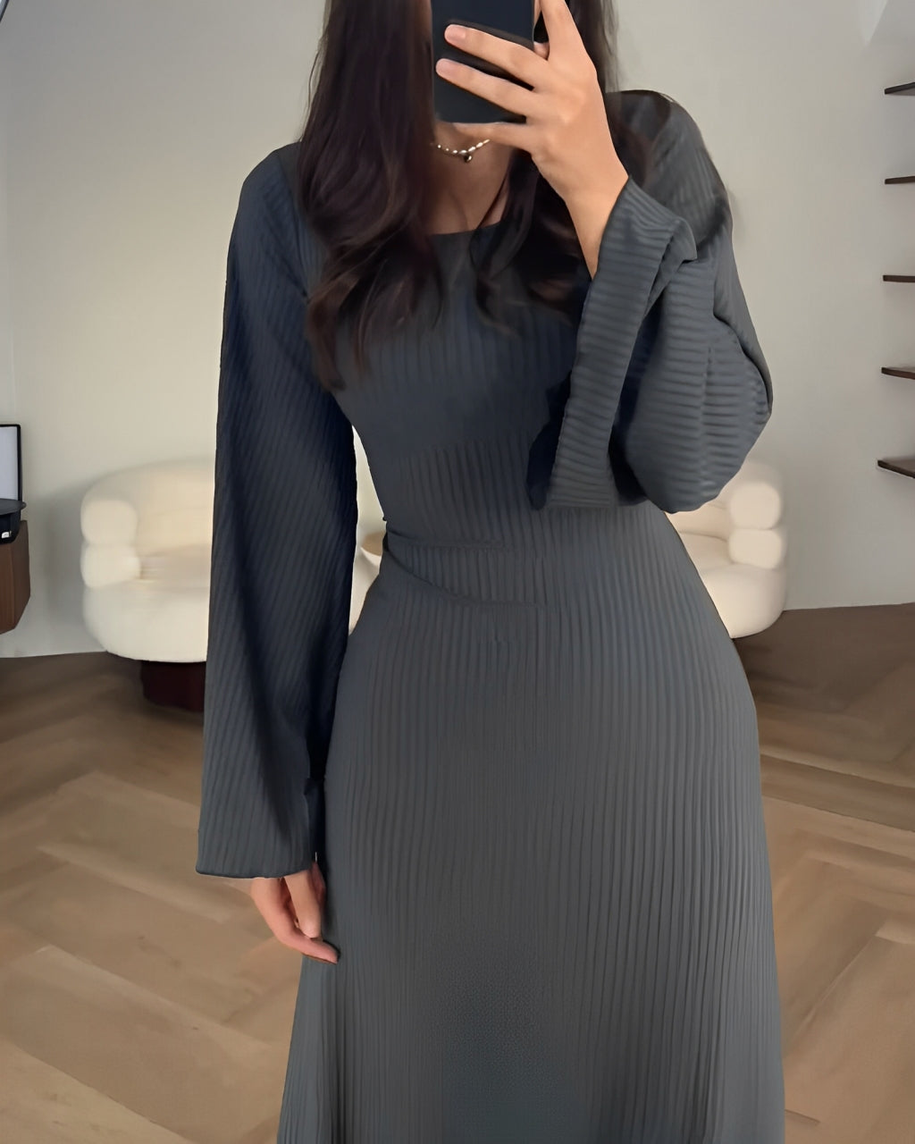 Oranji ® | Elegante Gebreide Maxi Jurk
