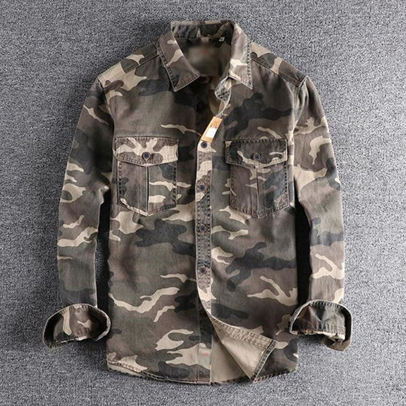 HEREN KARGO SHIRT CAMO IN DE WAS 88116439M