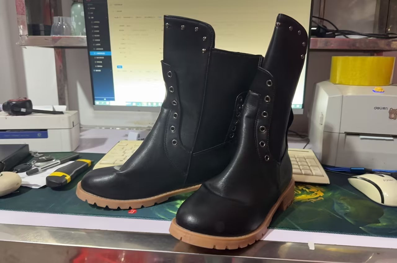 Mira - Halflange Vintage Leren Dameslaarzen