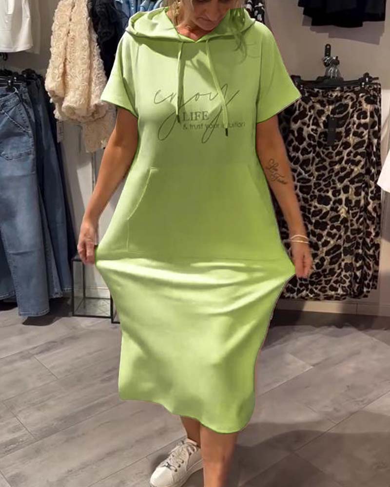 Saskia | Vrije jurk met capuchon