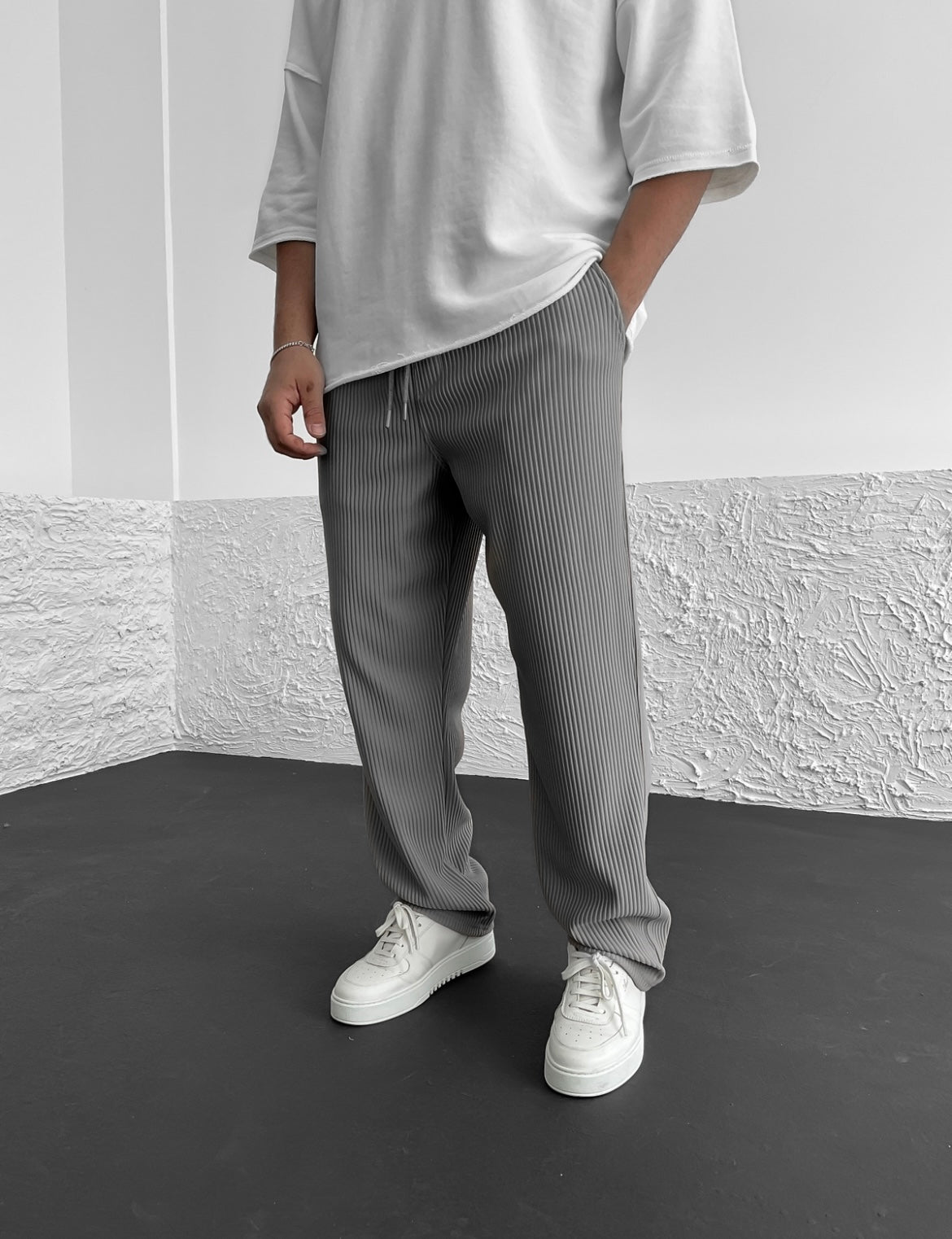 Oranji ® | Ribbed Relaxed Fit Trousers