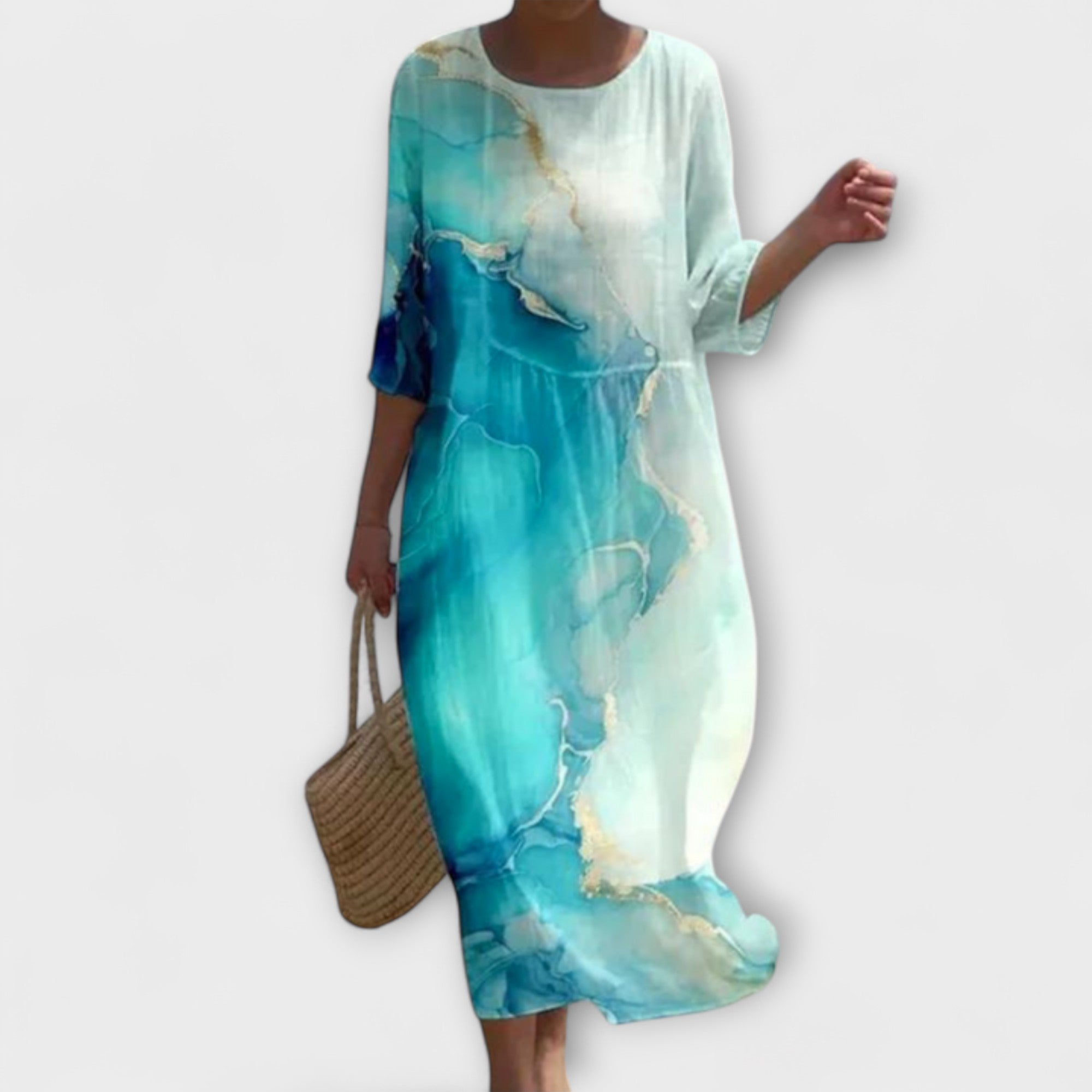 Oranji ® Miranda - Stijlvolle Bloemenmaxi-jurk