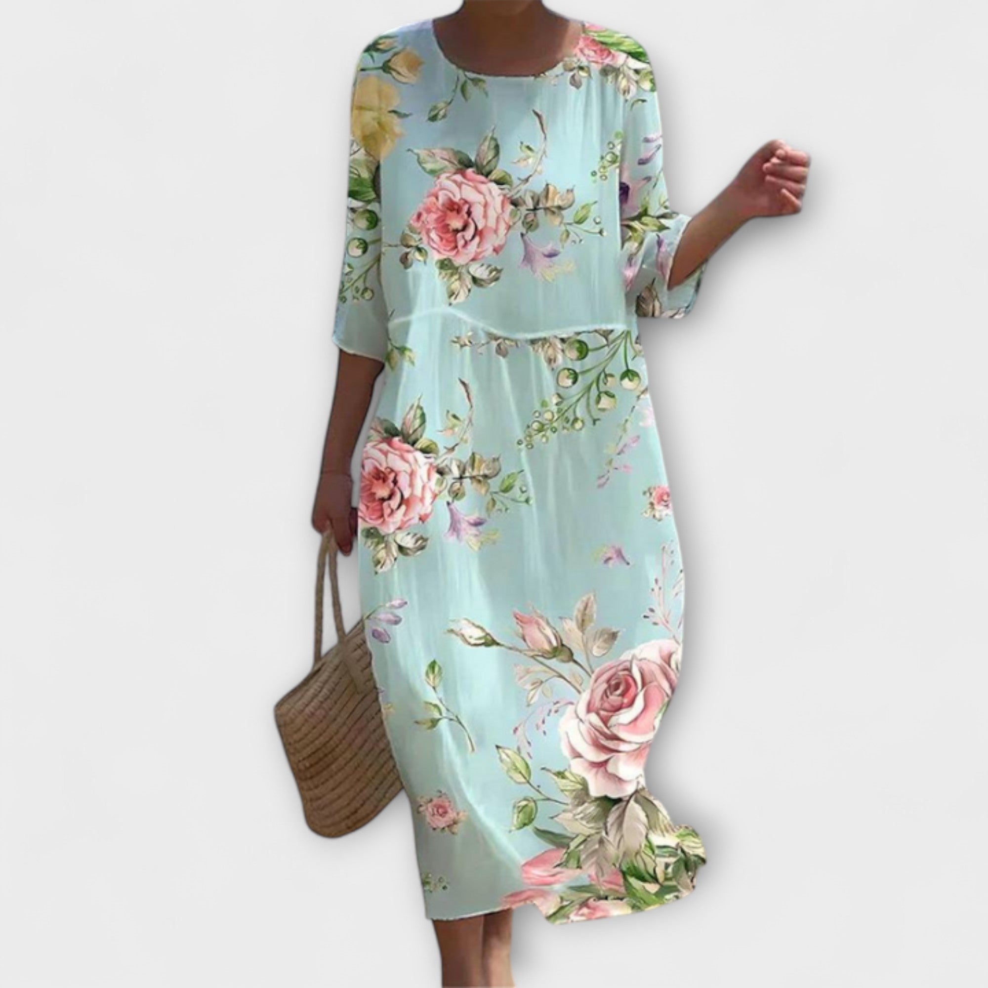 Oranji ® Miranda - Stijlvolle Bloemenmaxi-jurk