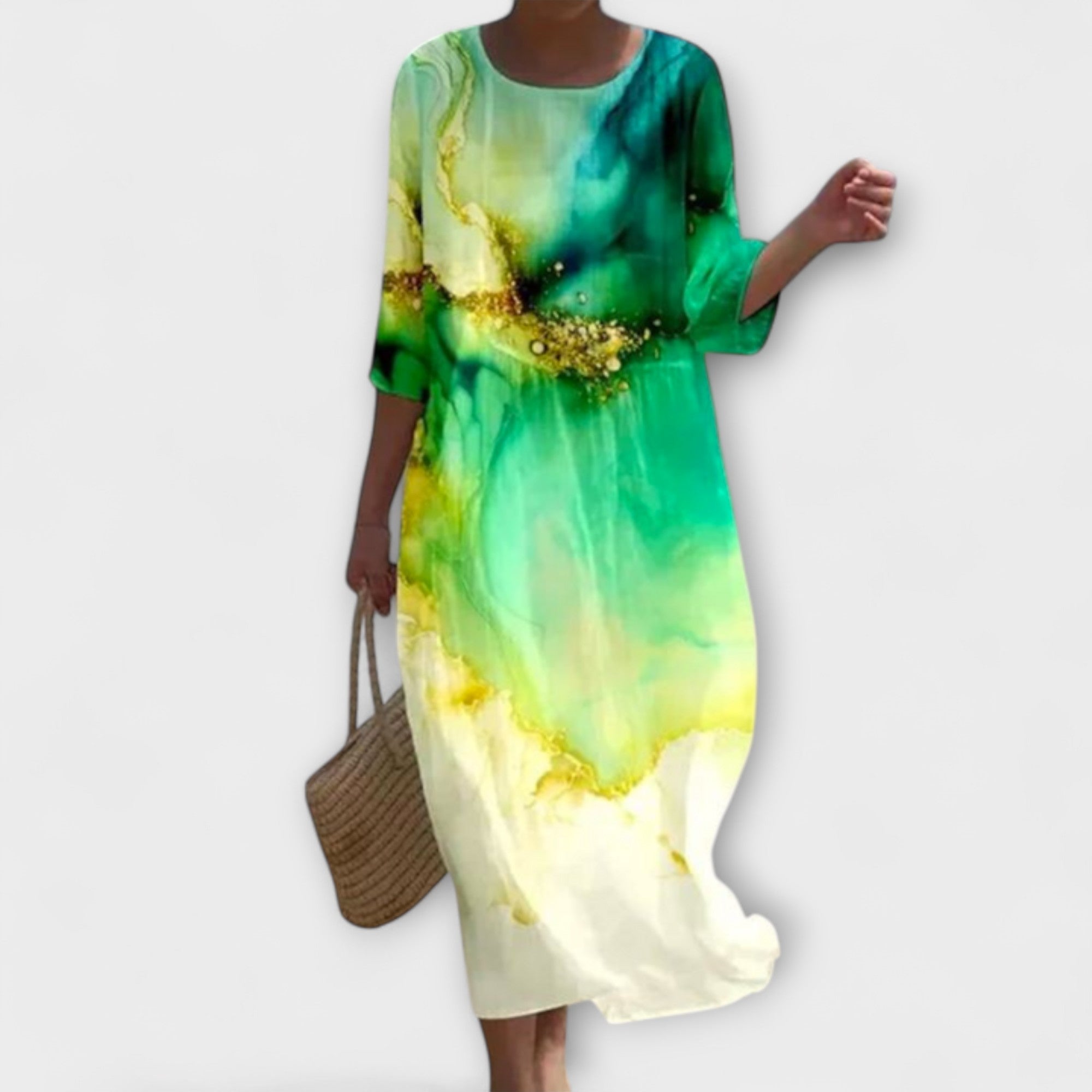 Oranji ® Miranda - Stijlvolle Bloemenmaxi-jurk
