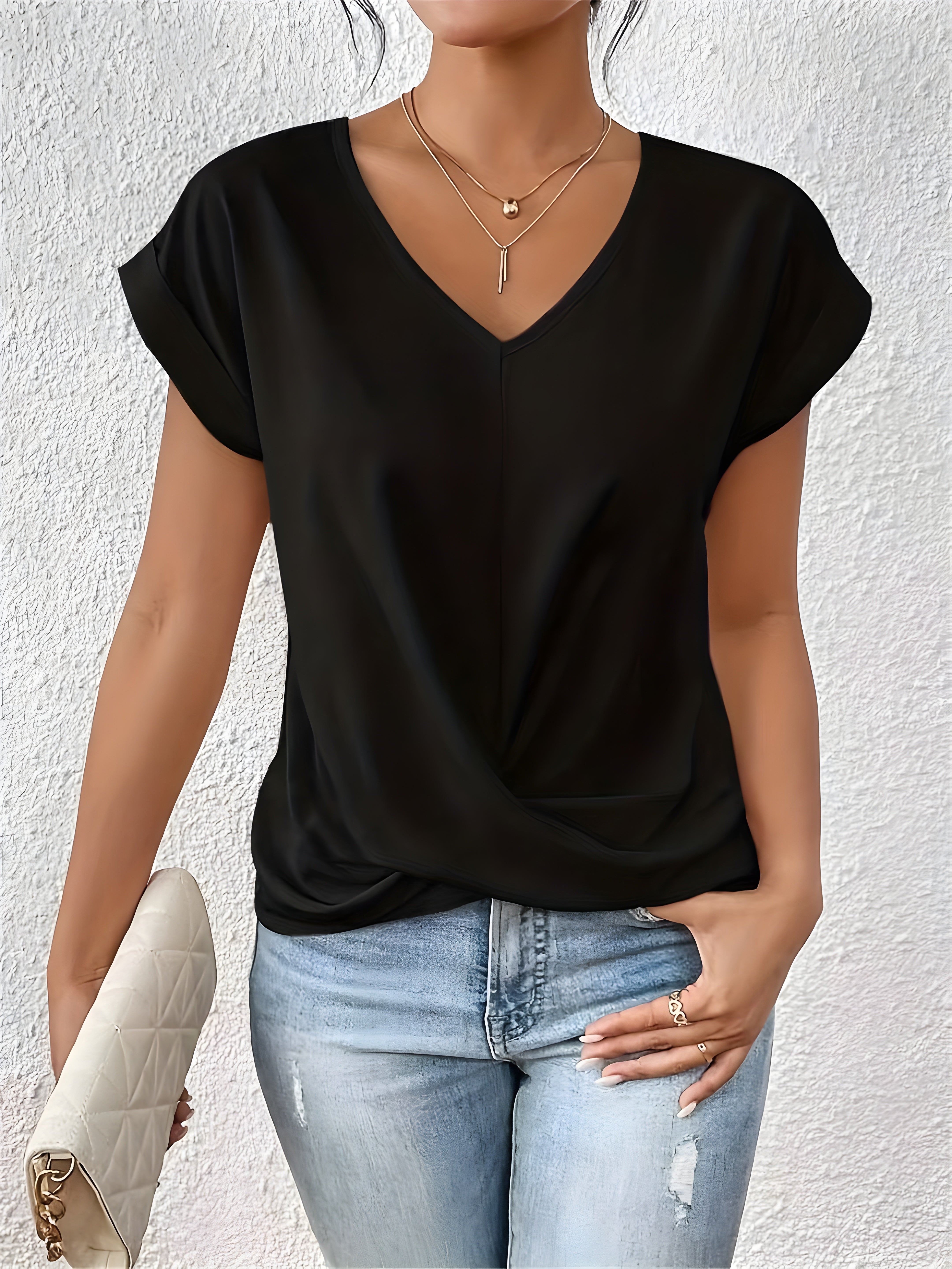 Oranji ® | Ziva | Casual T-shirt met V-hals