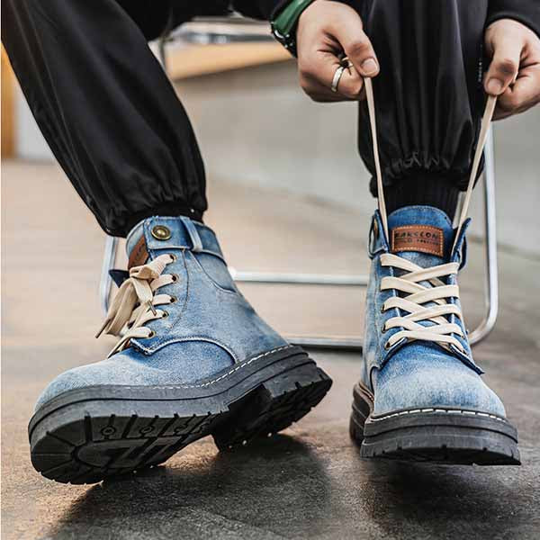 HEREN TRENDY DENIM HOGE BOOTS MTA1880G8I