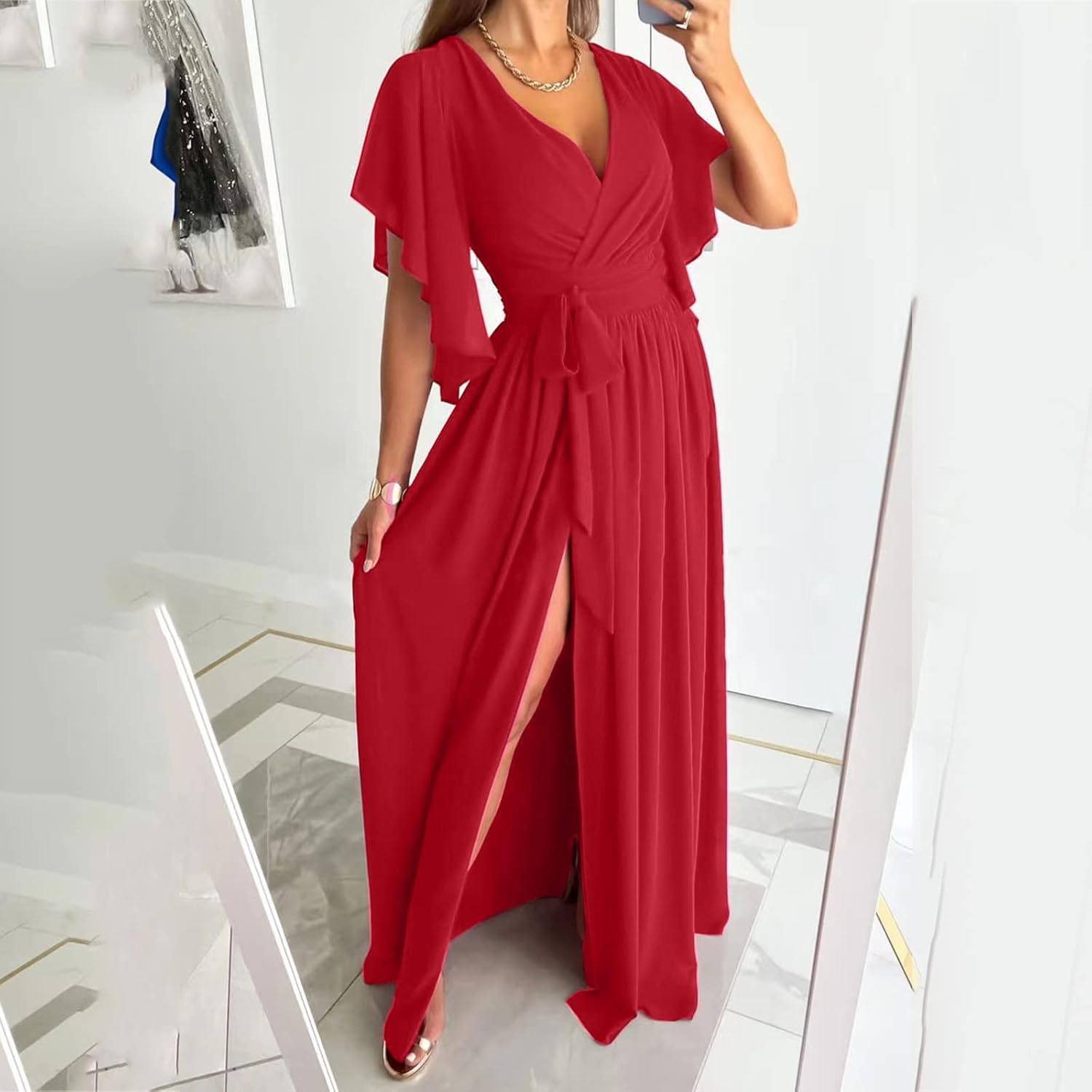 Daria | Damesjurk met vlindermouwen