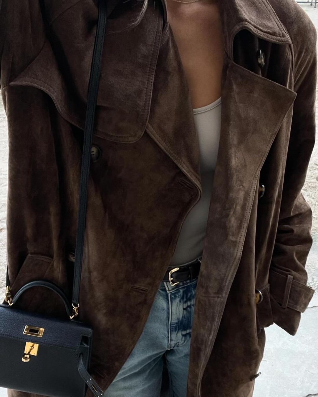 Oranji ® | Eleanor | Suède Trenchcoat