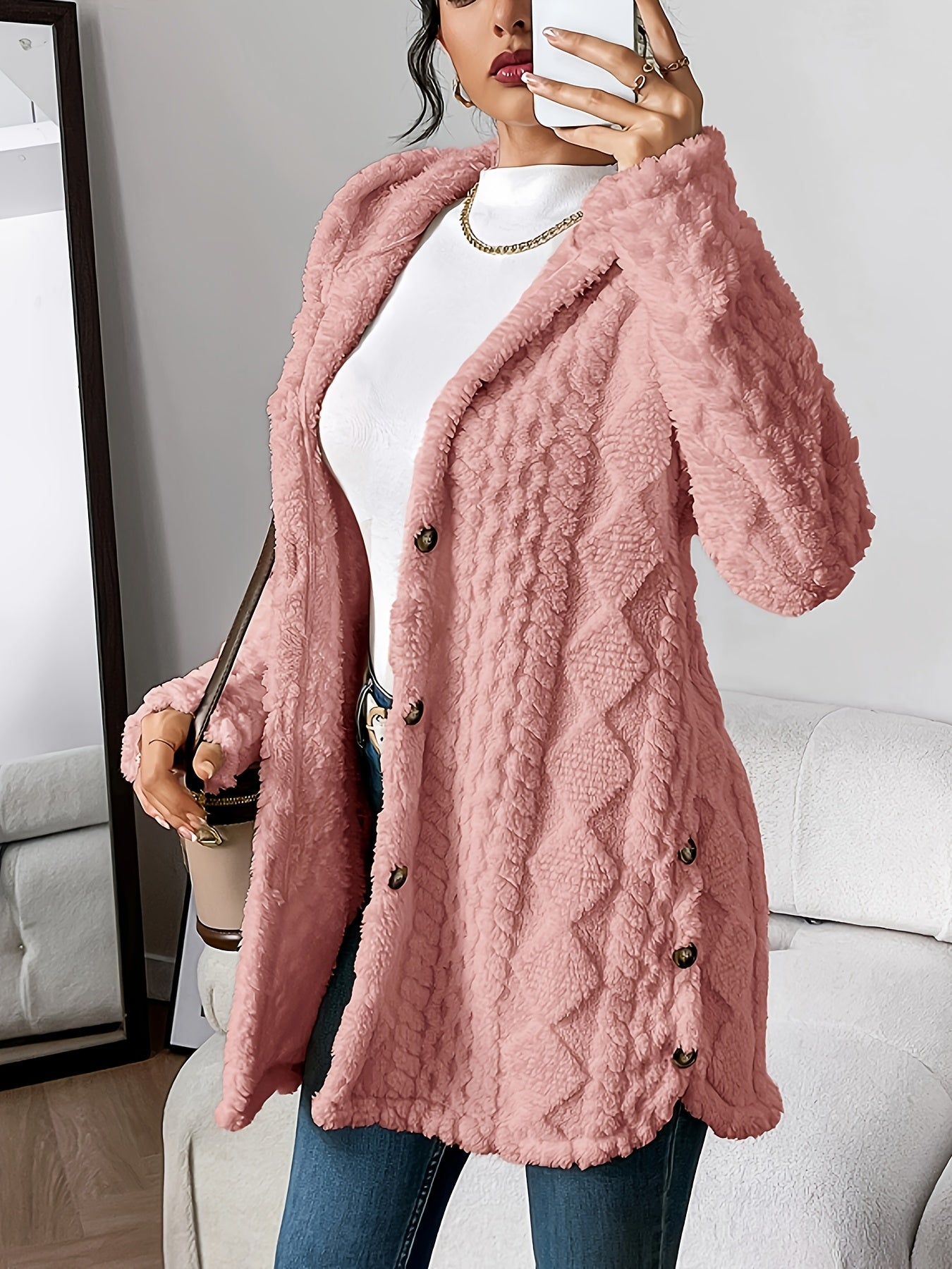 Velora | Zachte Pluche Hoodie Cardigan
