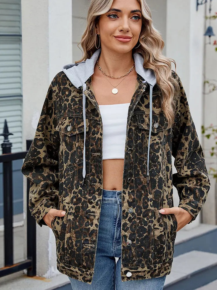 Oranji ® | Loose | Hooded Denim Jacket Top