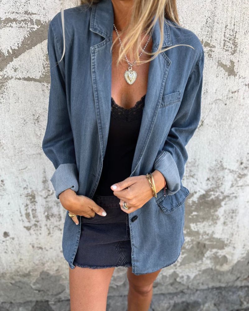 Oranji ® | Mireia | Denim Lente Blazer