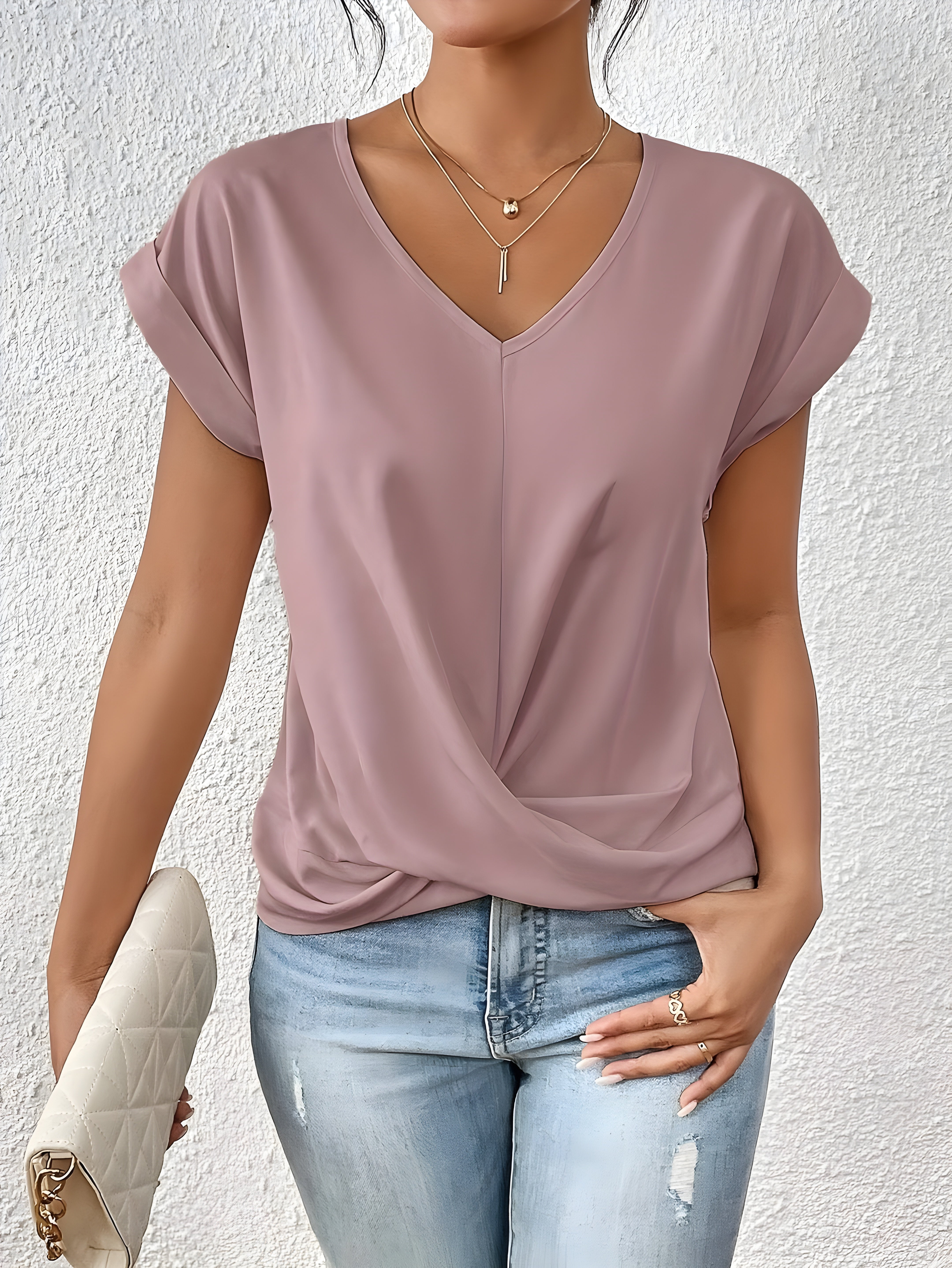 Oranji ® | Ziva | Casual T-shirt met V-hals