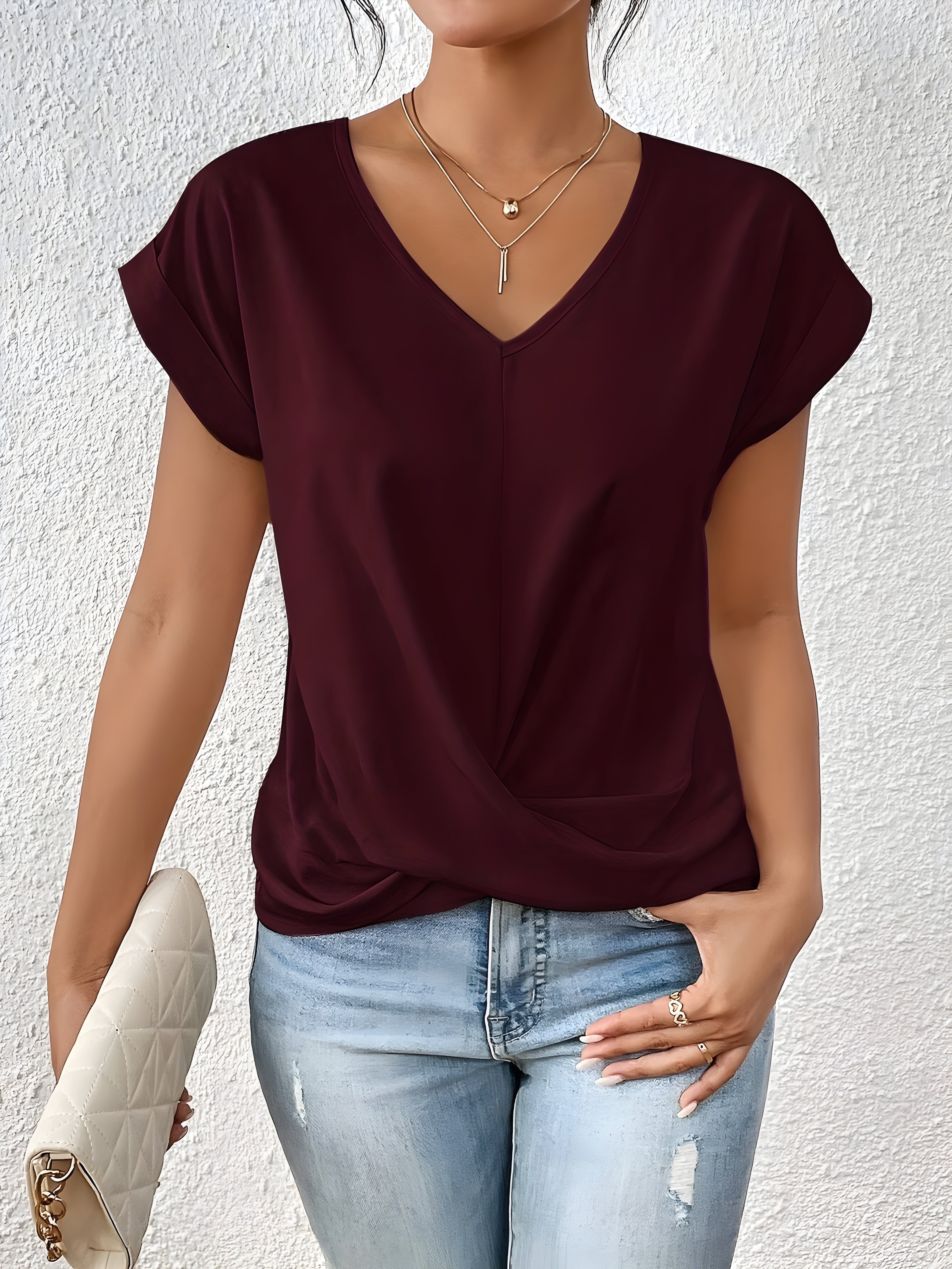 Oranji ® | Ziva | Casual T-shirt met V-hals
