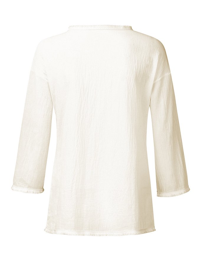 Oranji ® | Charleigh | Stijlvol casual linnen T-shirt