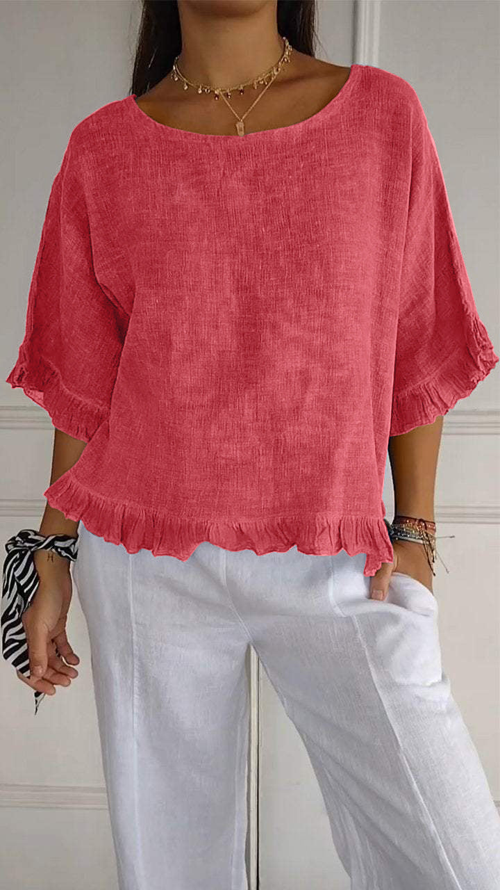 Stefania | Blouse met ruffles – Gemaakt om samen met jou te stromen
