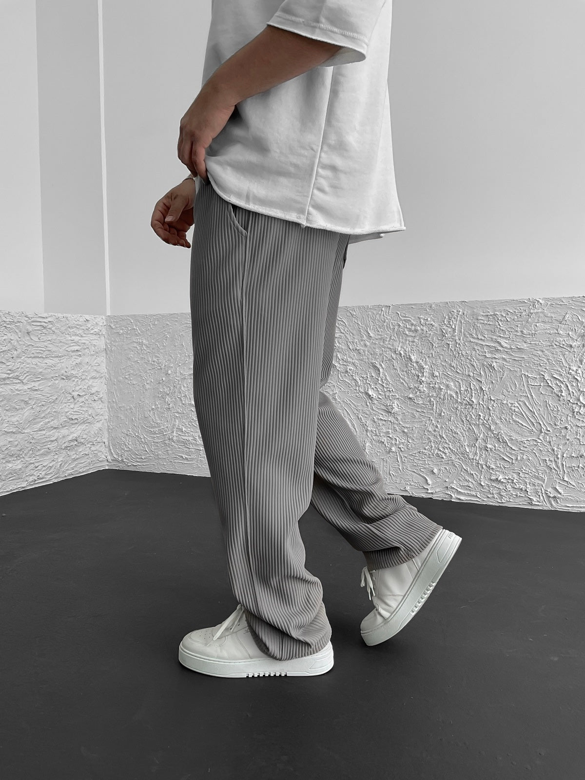 Oranji ® | Ribbed Relaxed Fit Trousers