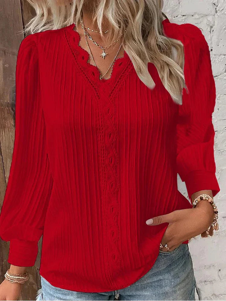 Oranji ® | Emma | Blouse met Kantdetails