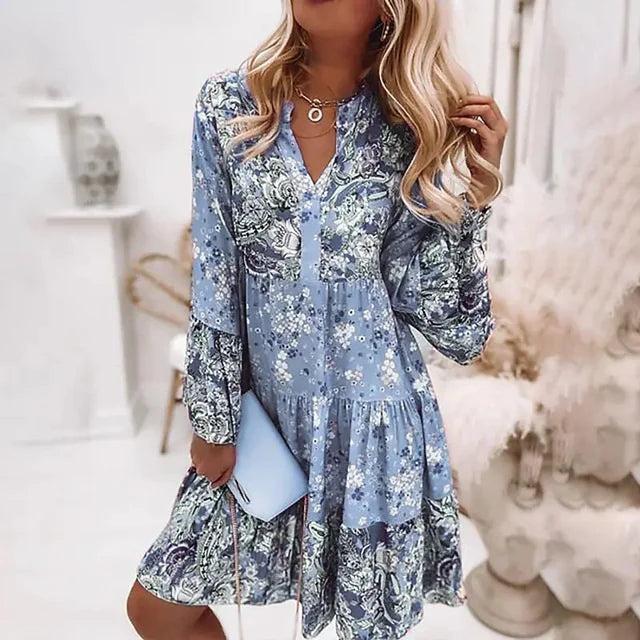 Oranji ® | Ashley - Geprinte Boho Jurk