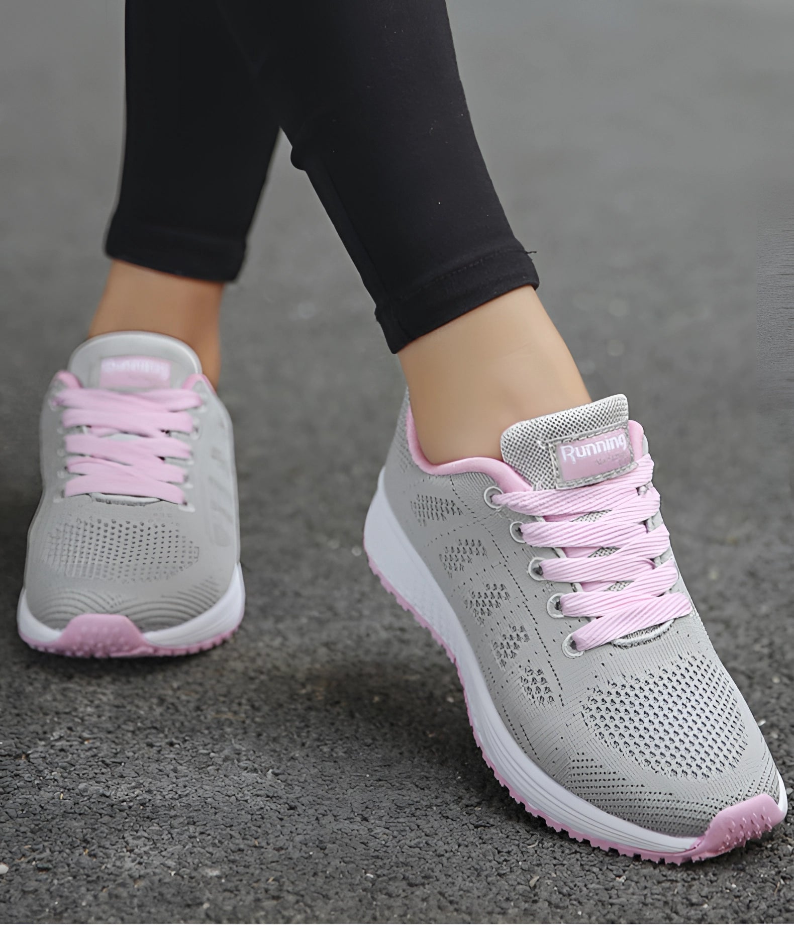 Roze Dames Sneakers: Lichtgewicht en Ademend Hardloopschoenen