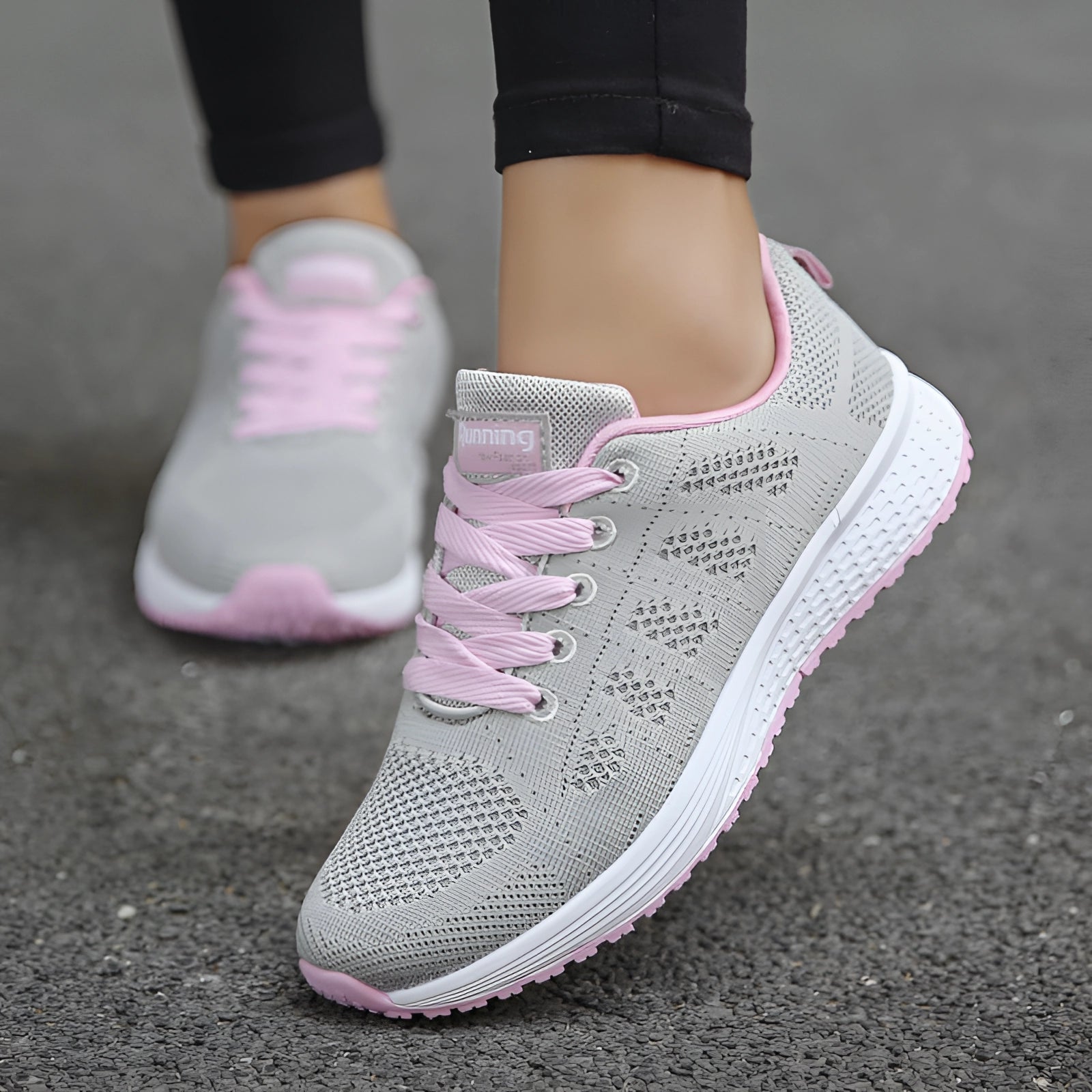 Roze Dames Sneakers: Lichtgewicht en Ademend Hardloopschoenen