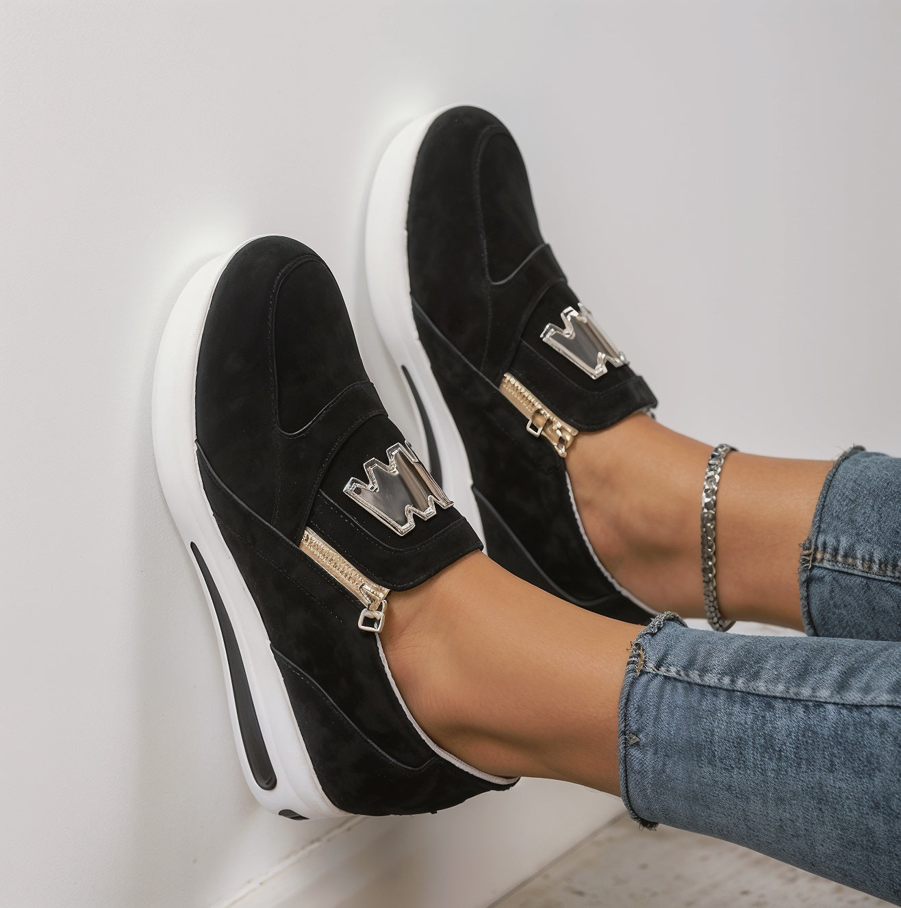 Ella – Supercomfortabele Orthopedische Instap Sneakers op een Platform