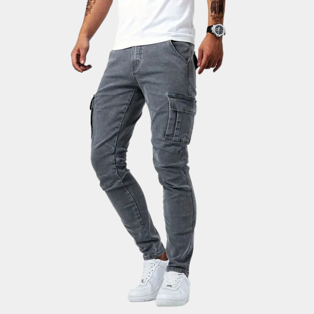 Oranji ® |  Heren Slim Fit Cargo Jeans