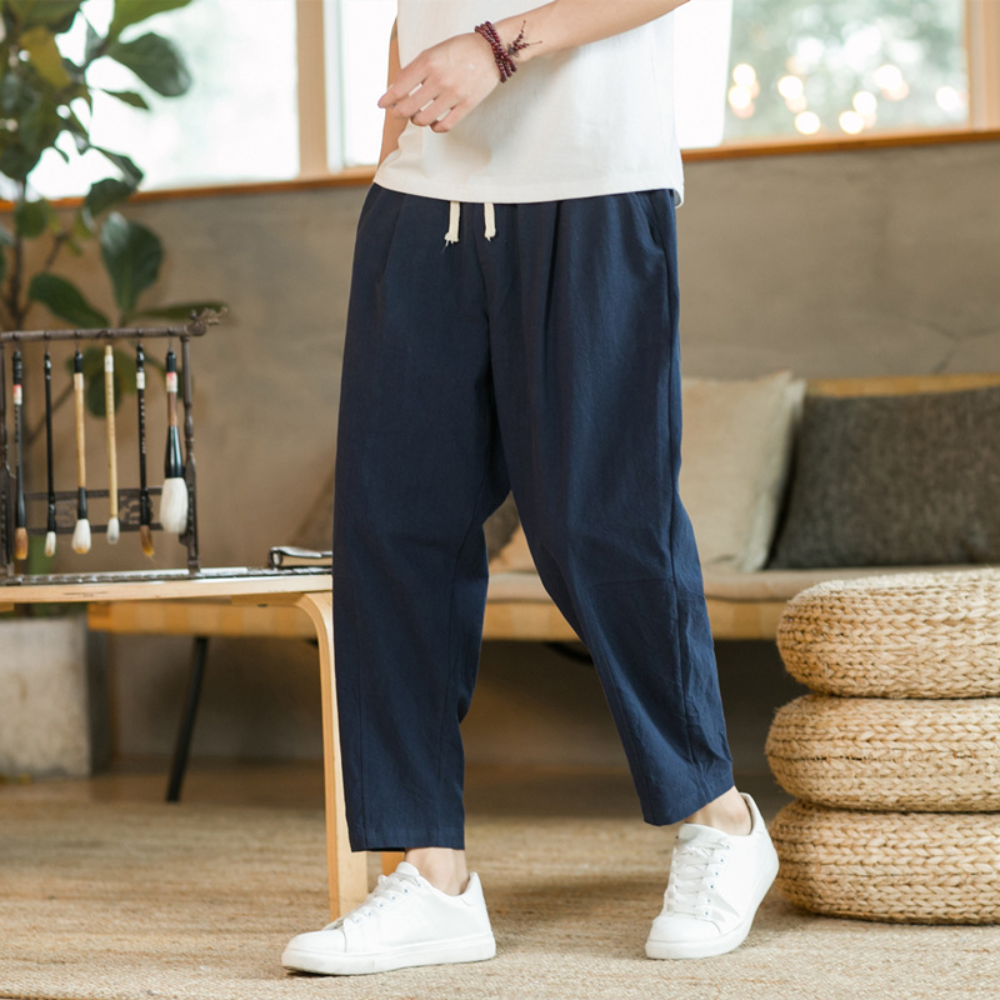 Oranji ® | Heren Linnen Loungebroek