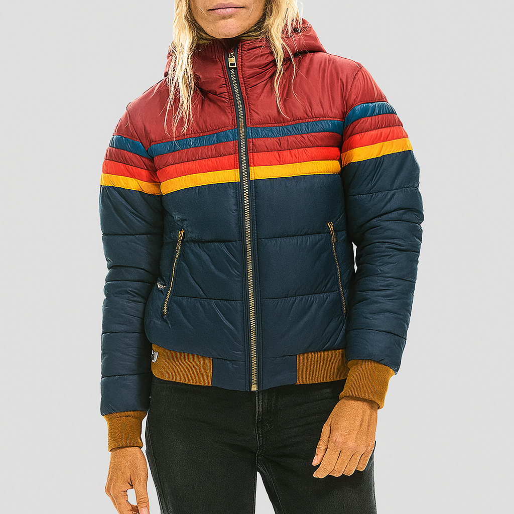 Elena™ | Retro Parka met Kap van Synthetische Bont