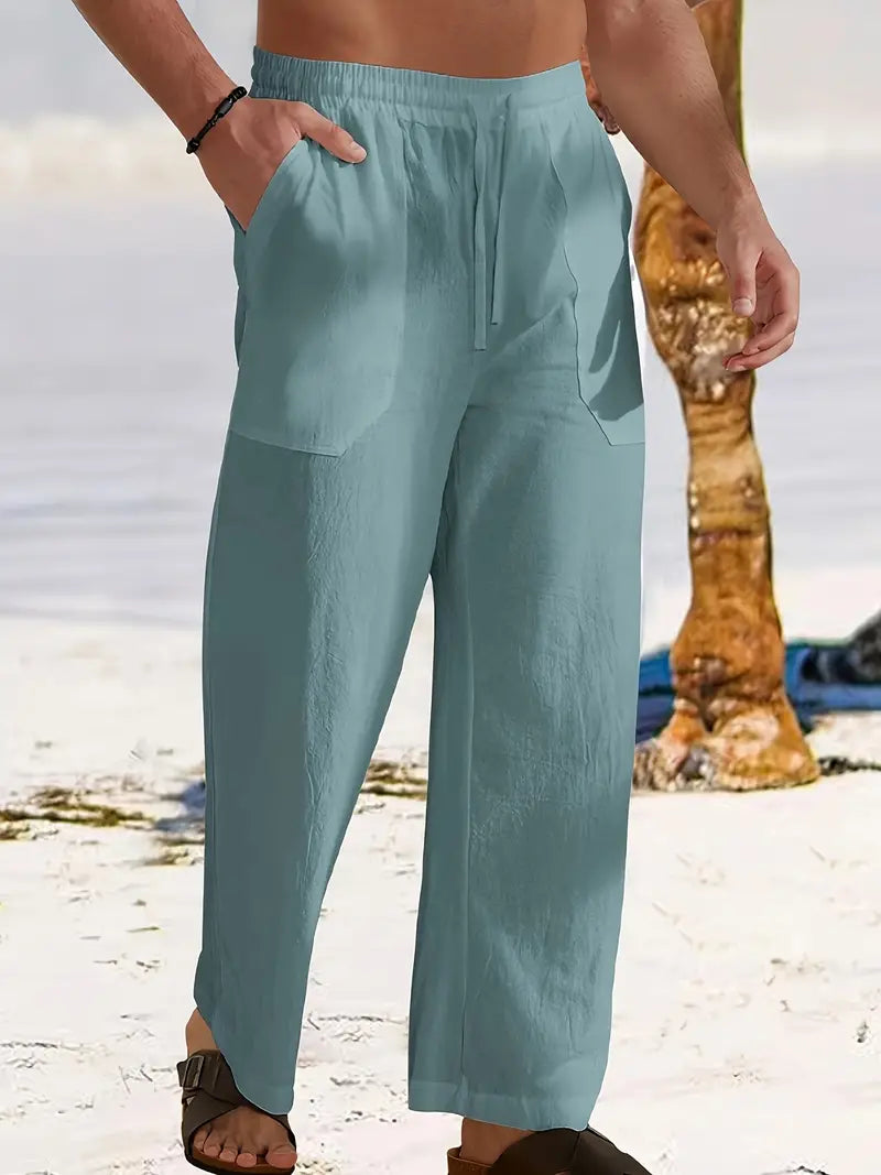 Oranji ® |  Casual linnen herenbroek