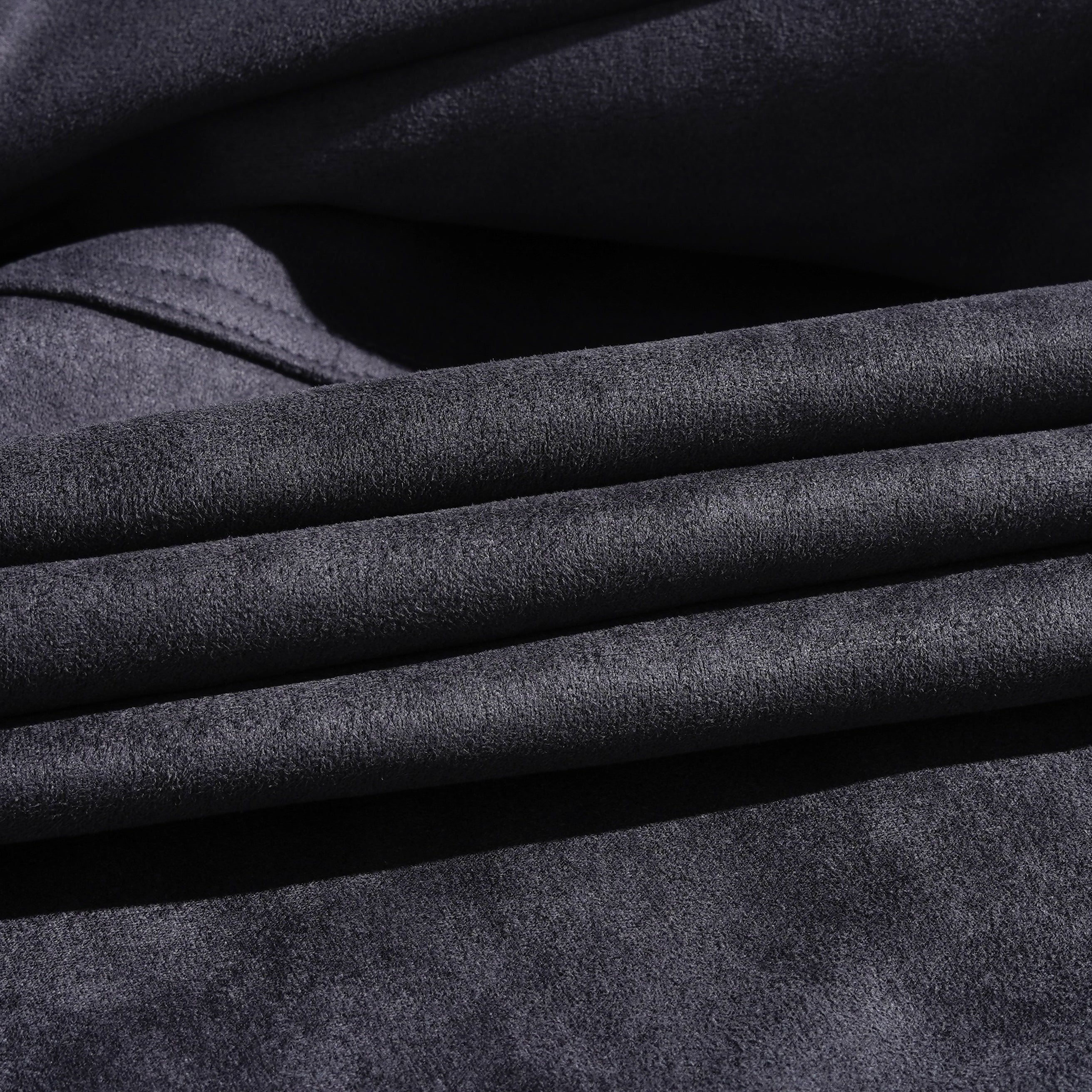 Heren Vintage Suède Jas met Staande Kraag en Knopen 65731063Y