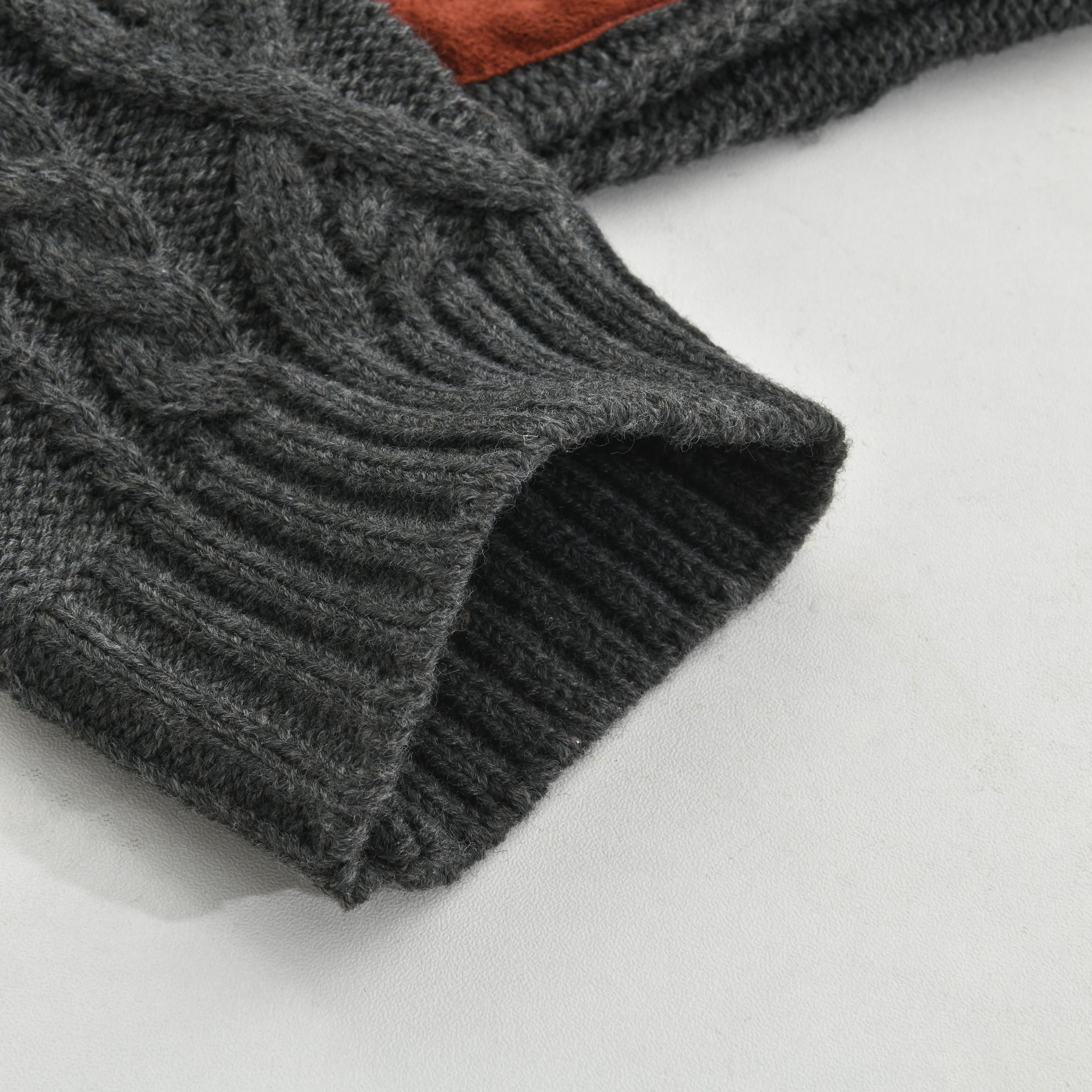 Heren vintage gebreide trui met staande kraag 63163731X