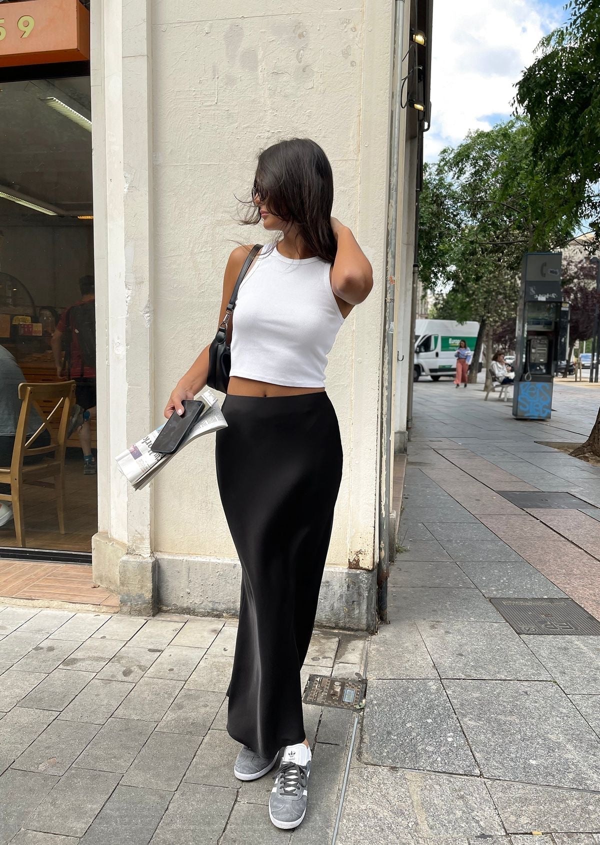 Oranji ® | July | Satin Maxi Skirt