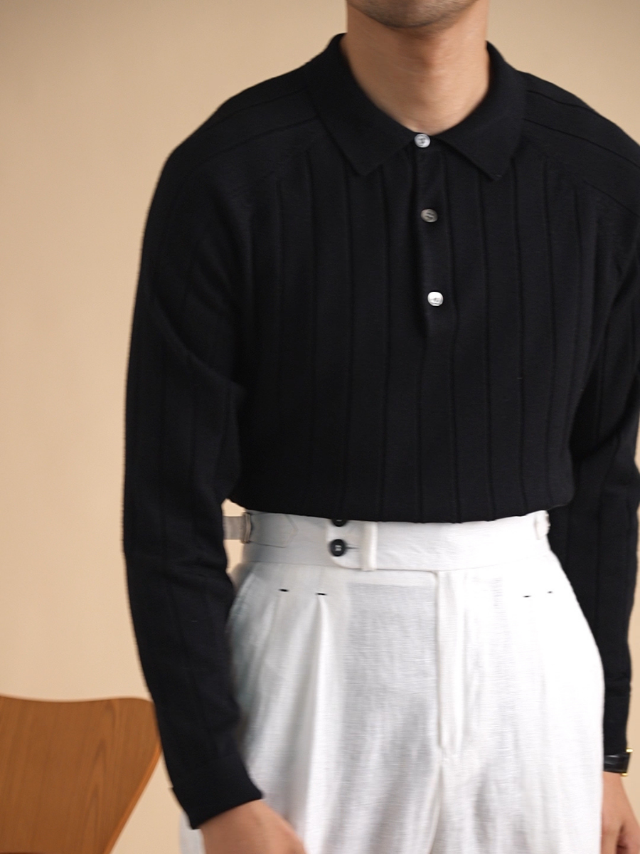 Oranji ® |  Elegante Heren Fijngebreide Polo