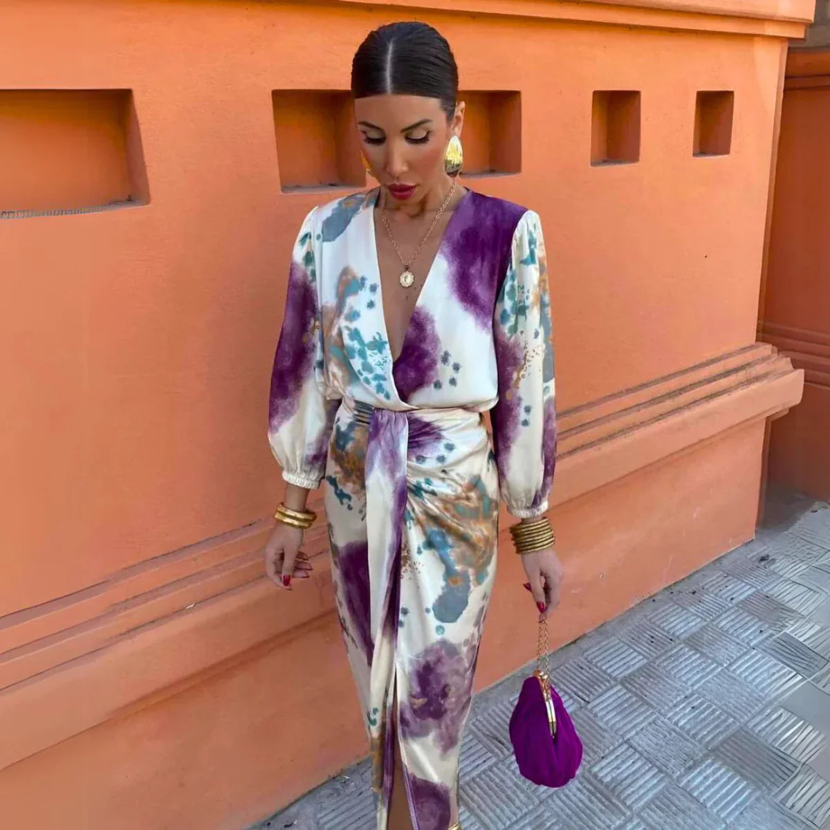 Oranji ® | Larissa | Elegante Jurk met V-Hals