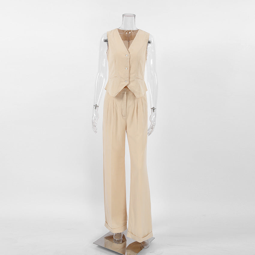 Oranji ® | Katoenen Slim Vest Broek Pak