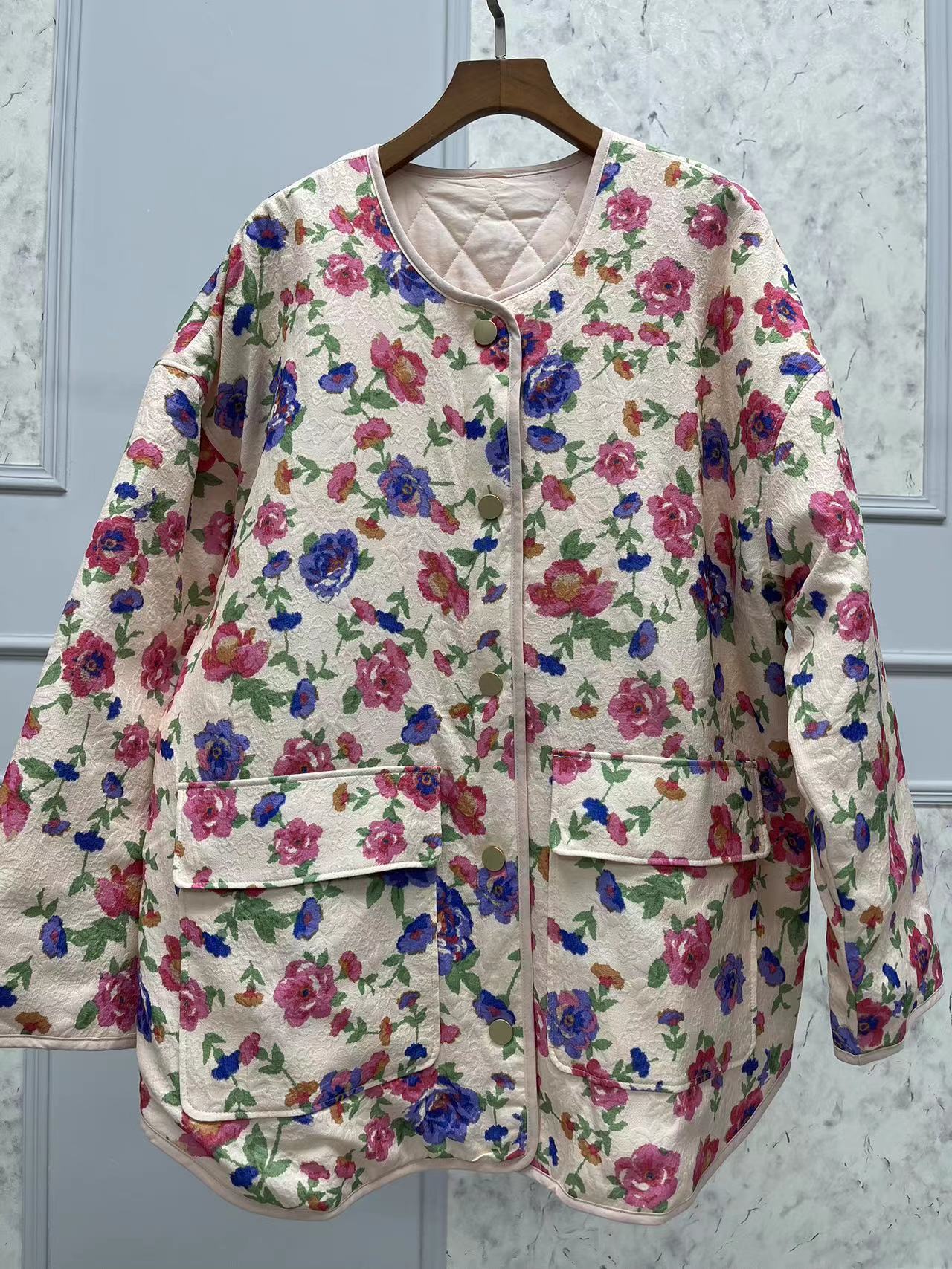 Oranji ® | Katy | Katoenen jas met bloemenprint