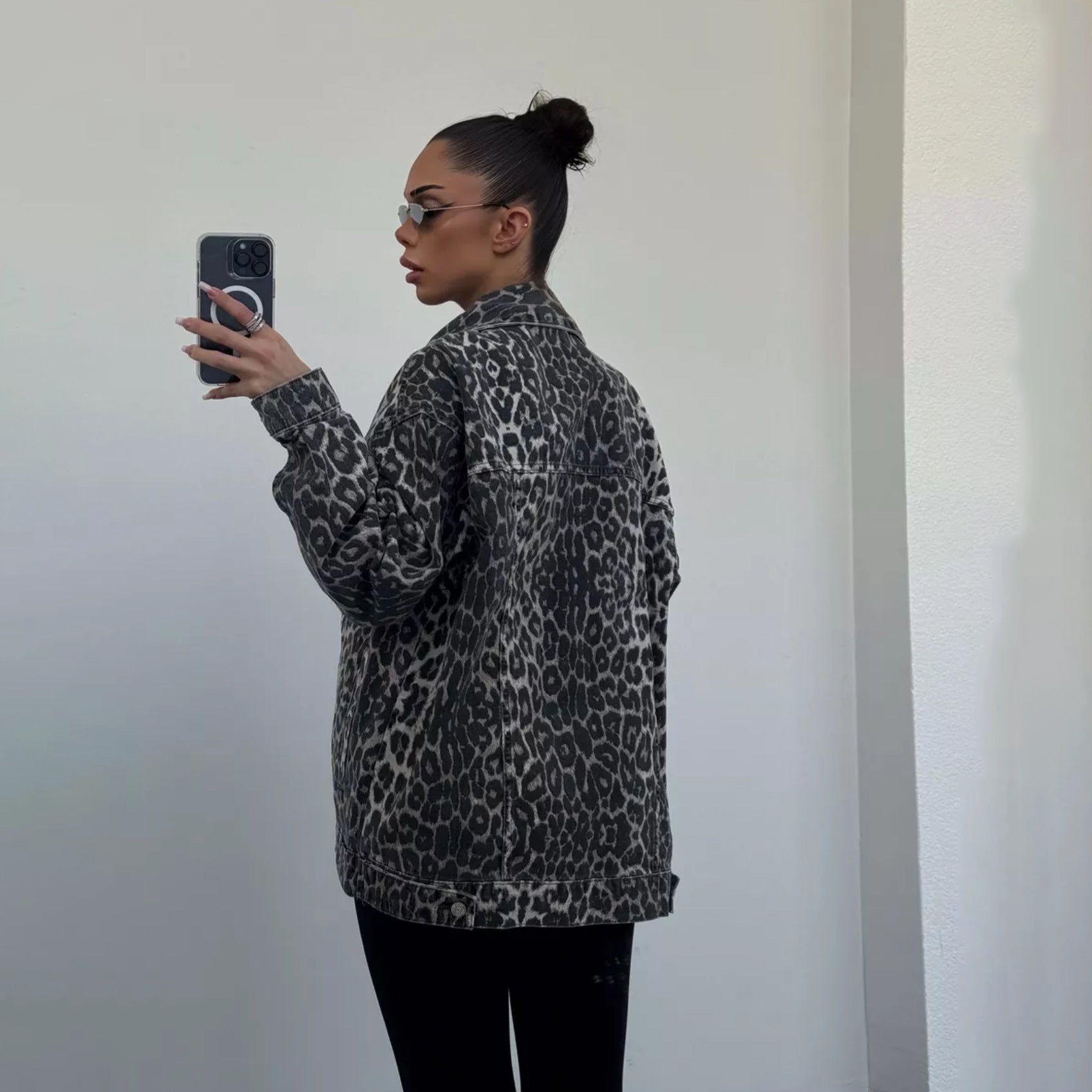 Oranji ® | Luipaardprint denimjack
