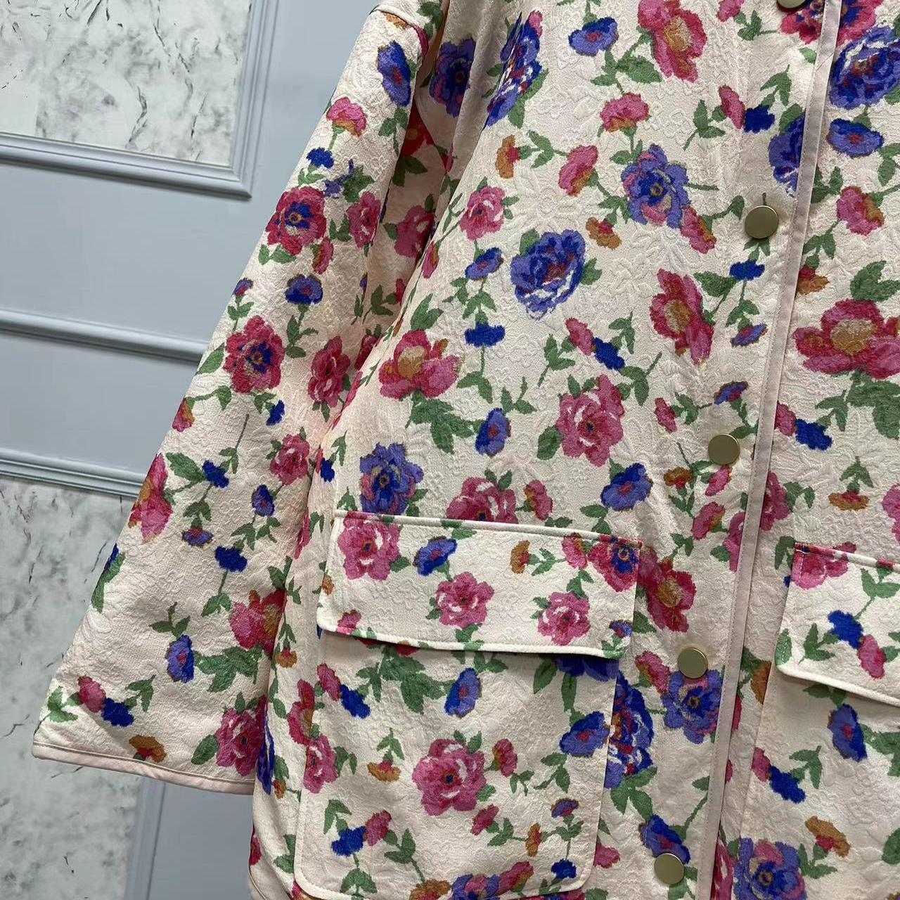 Oranji ® | Katy | Katoenen jas met bloemenprint