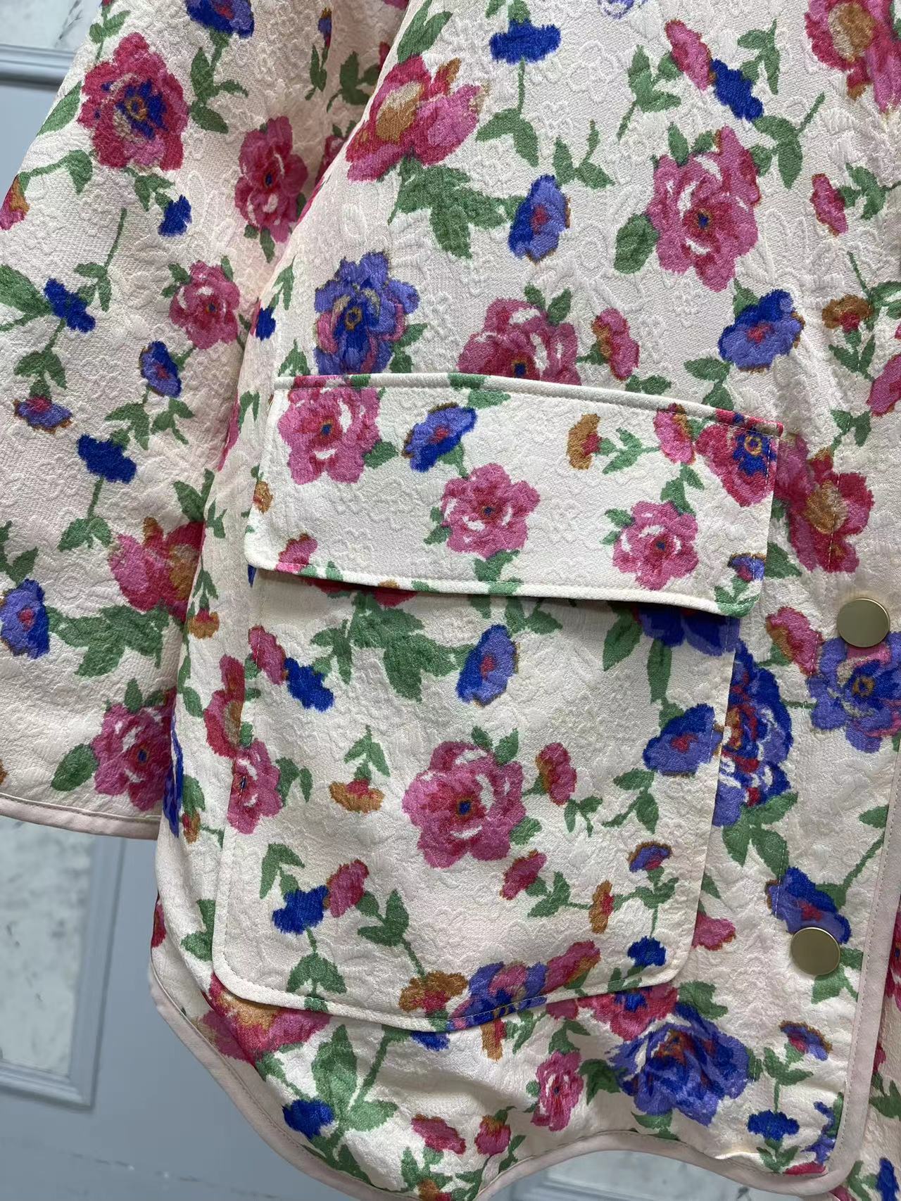 Oranji ® | Katy | Katoenen jas met bloemenprint