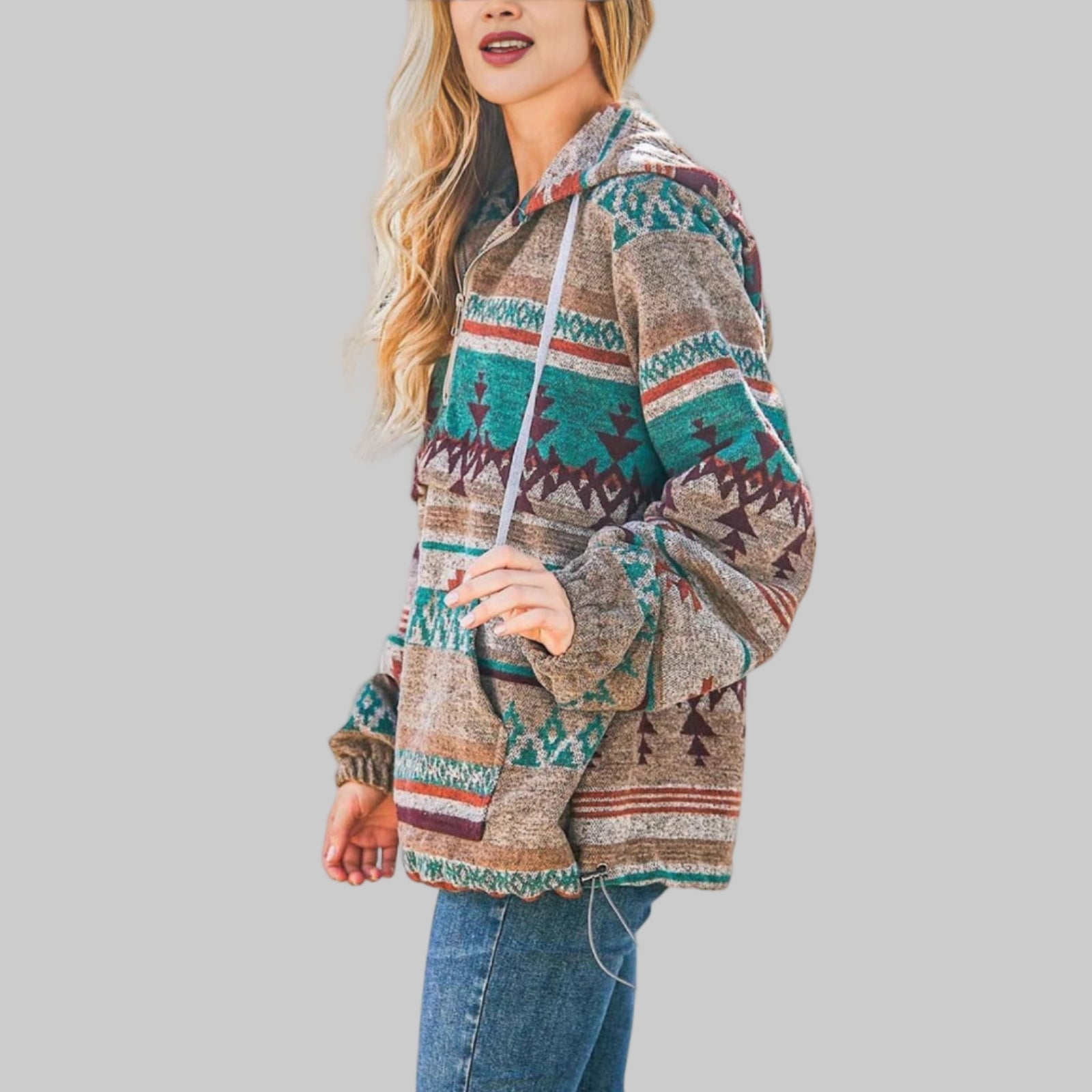 SAKU™ - Comfortabele, Overdreven Hoodie met Rits en Lange Mouwen