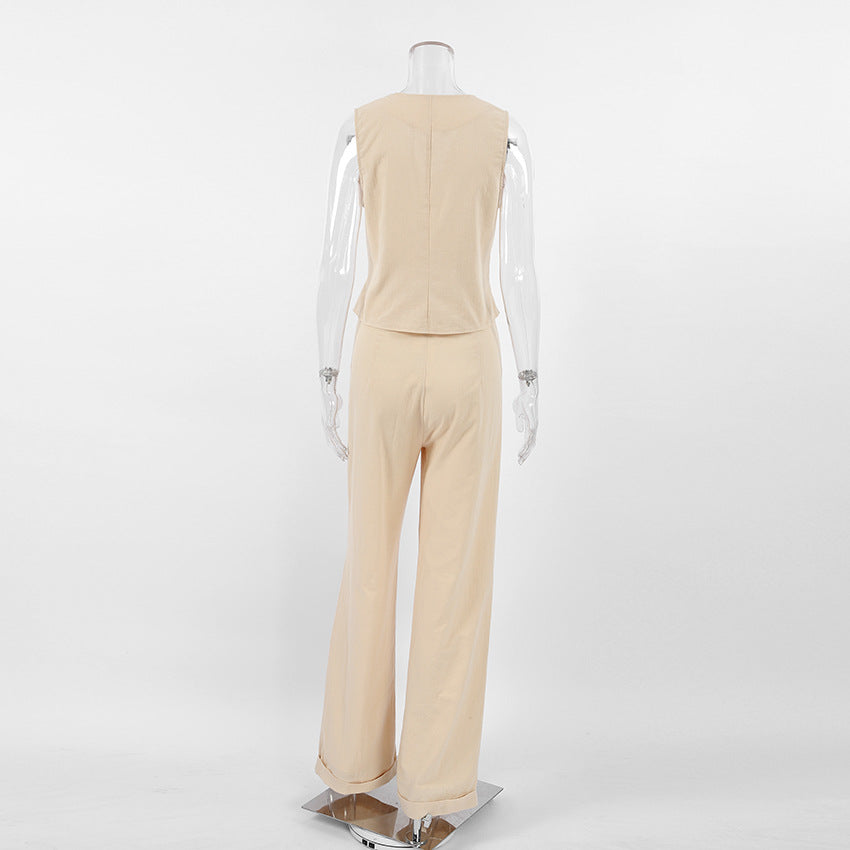 Oranji ® | Katoenen Slim Vest Broek Pak