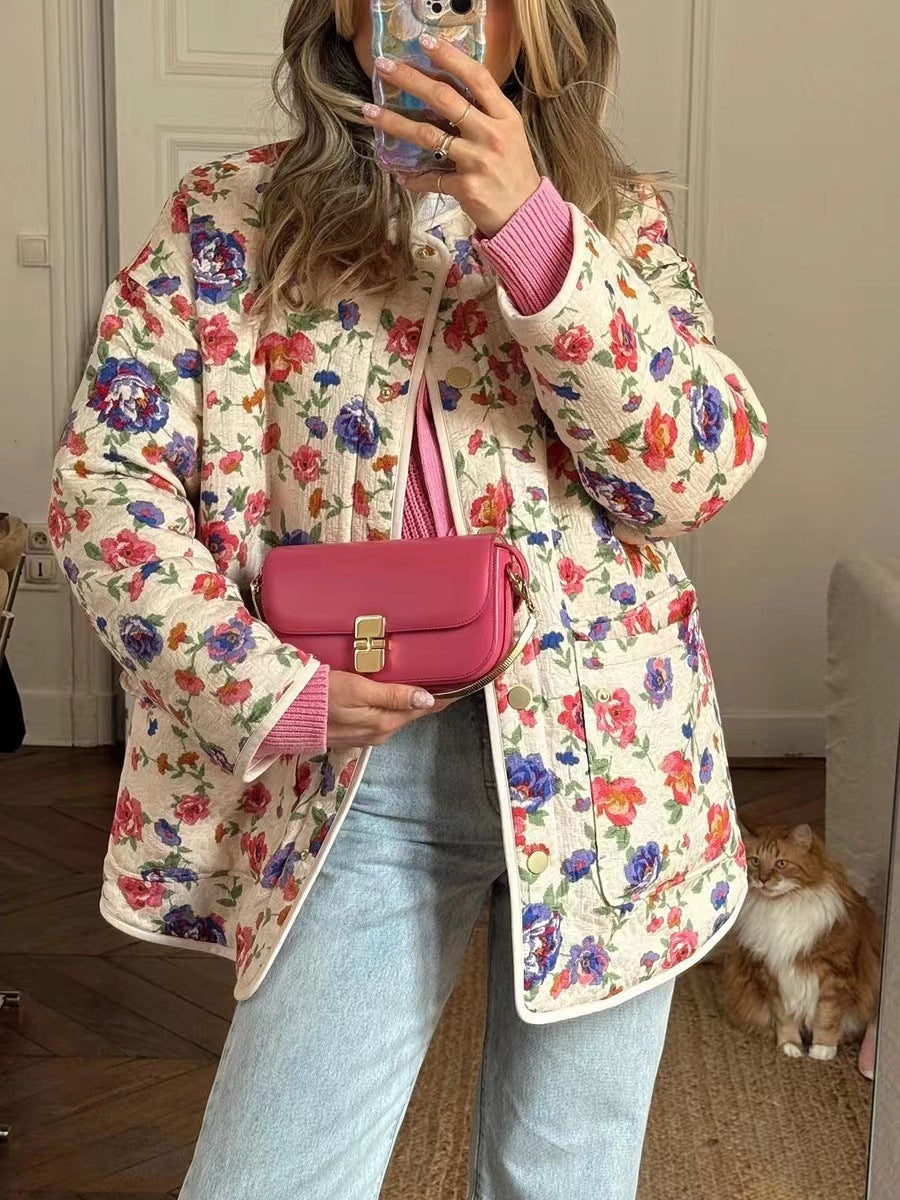 Oranji ® | Katy | Katoenen jas met bloemenprint