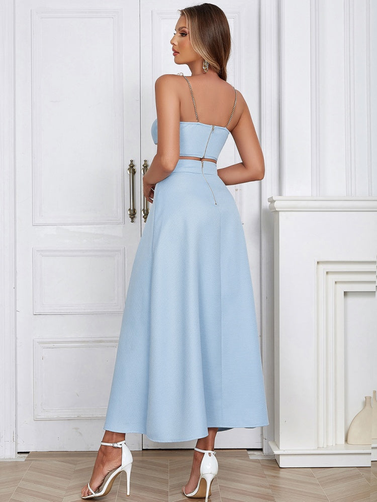 Oranji ® | Halsy | Mouwloze Top & Lange Rok Set