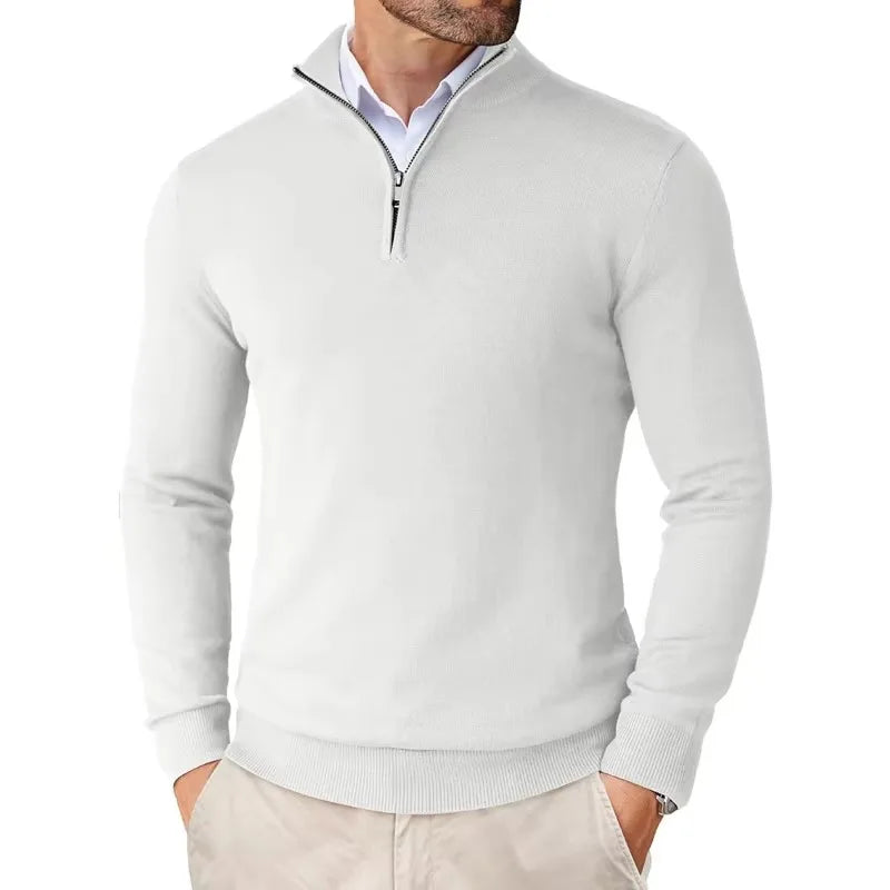Oranji ® |  Luxe Heren Trui met Halve Rits