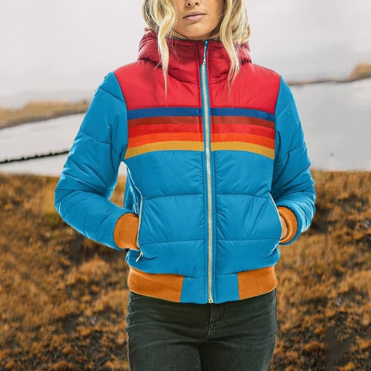 Elena™ | Retro Parka met Kap van Synthetische Bont
