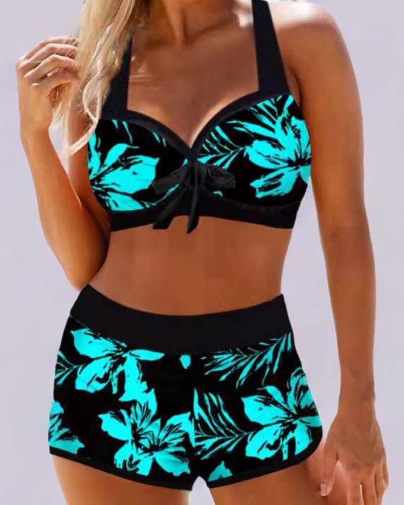 Oranji ® | Anna | Badpak met hoge taille en bloemenprint
