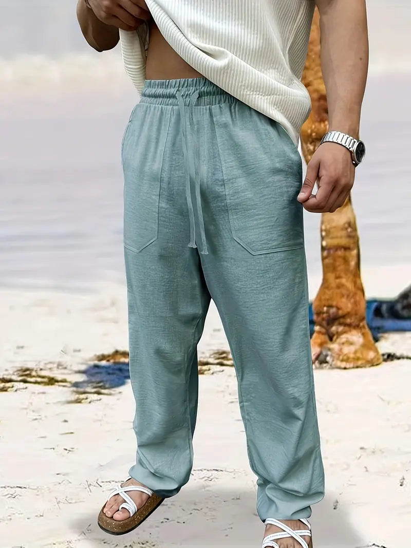 Oranji ® |  Casual linnen herenbroek